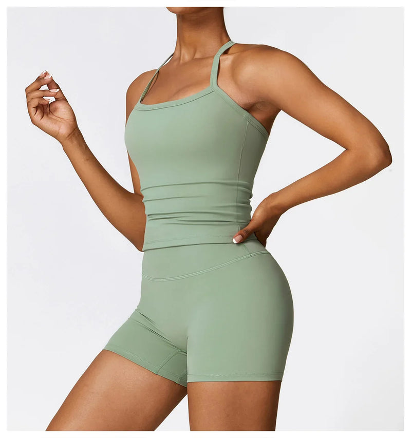 Conjunto de Yoga 2 Peças Sem Costura Feminino UltraFit