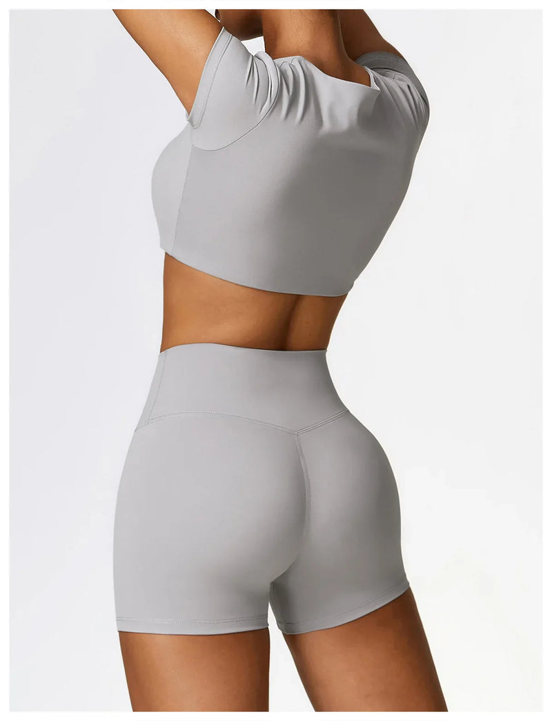 Conjunto de Yoga 2 Peças Sem Costura Feminino UltraFit