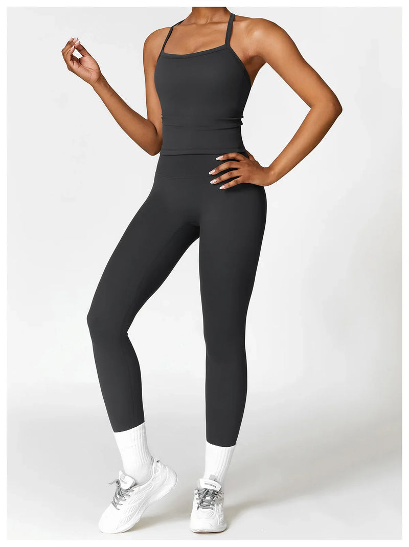 Conjunto de Yoga 2 Peças Sem Costura Feminino UltraFit