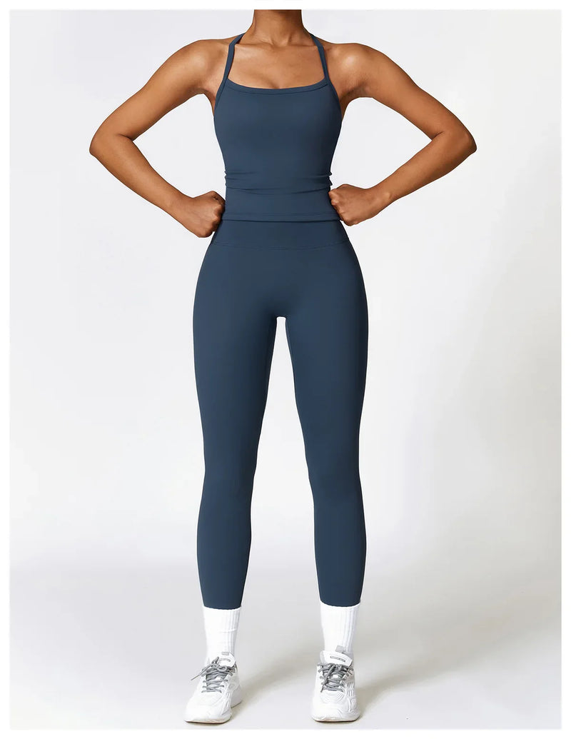 Conjunto de Yoga 2 Peças Sem Costura Feminino UltraFit