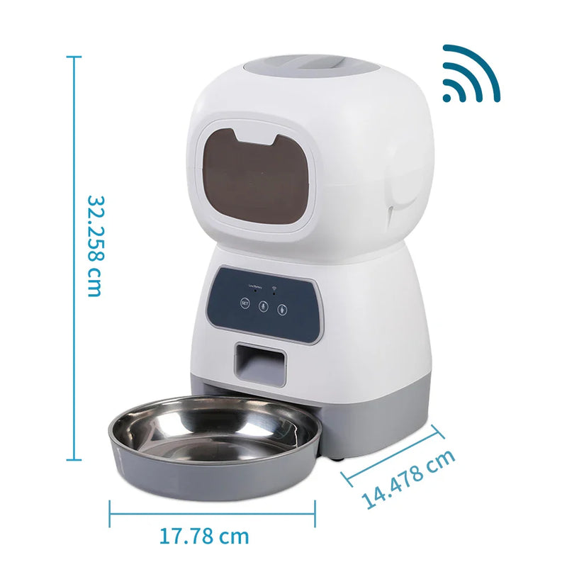 Alimentador Inteligente de Ração para Gatos 3,5L com WiFi