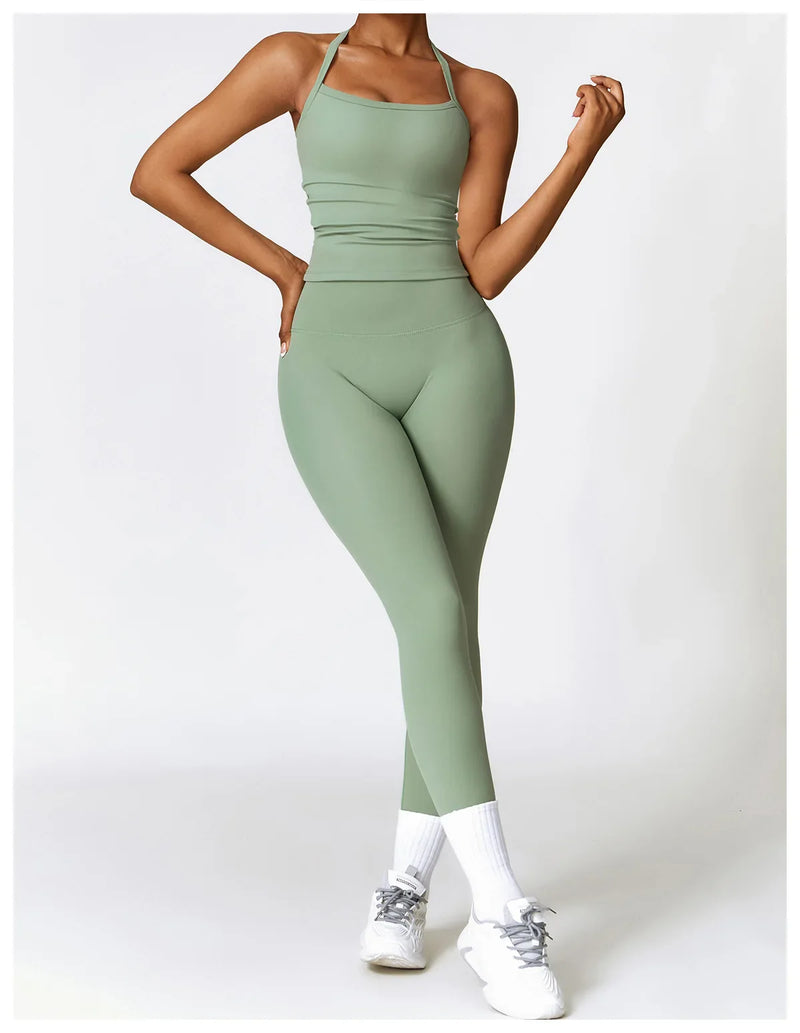 Conjunto de Yoga 2 Peças Sem Costura Feminino UltraFit