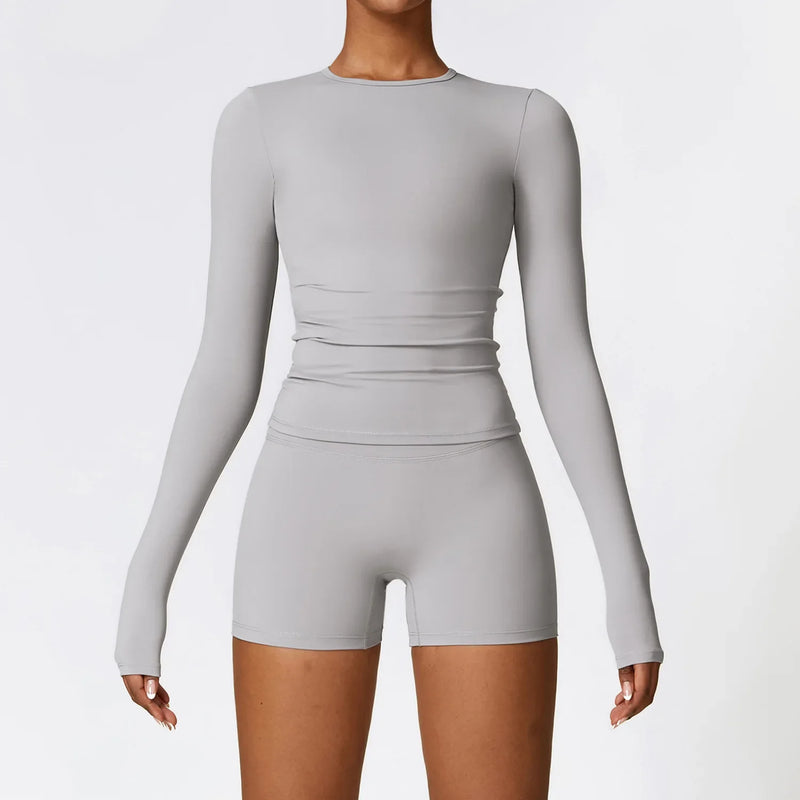 Conjunto de Yoga 2 Peças Sem Costura Feminino UltraFit