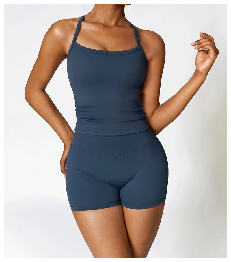 Conjunto de Yoga 2 Peças Sem Costura Feminino UltraFit